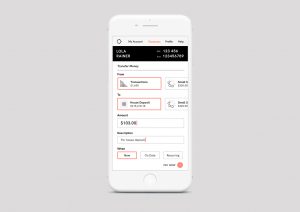 Balance bank transaction screen UI design
